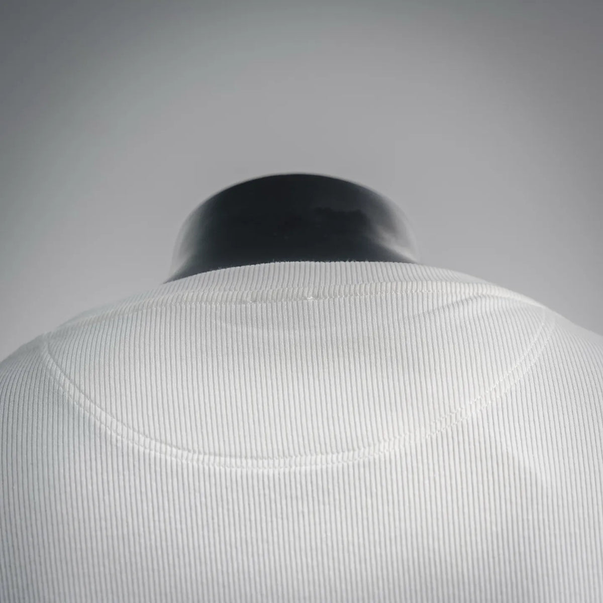 White LOEWE crewneck sweatshirt collar with ribbed neckline detail