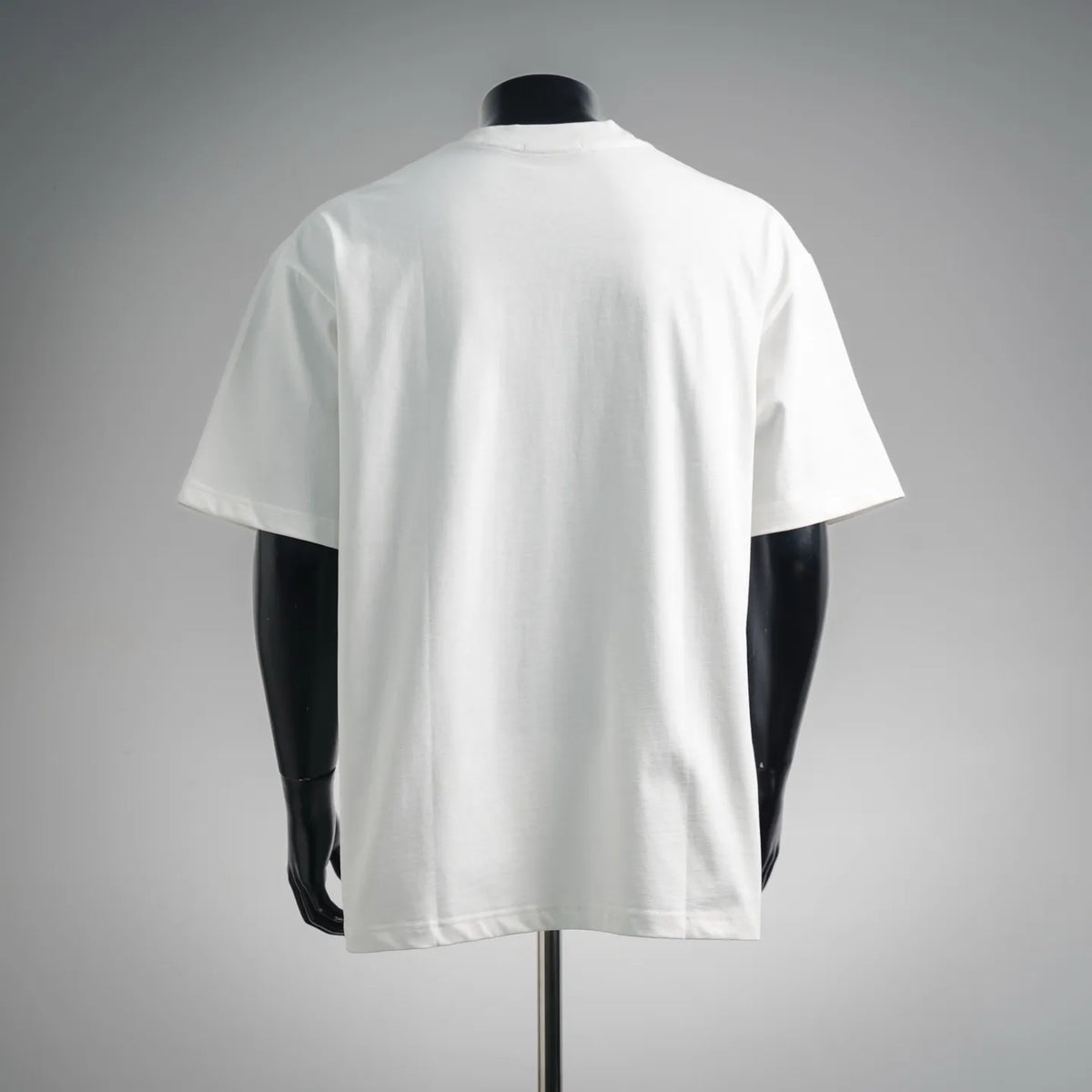 White LOEWE logo T-shirt, back view on mannequin