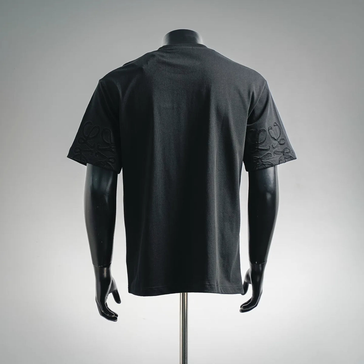 LOEWE short-sleeve T-shirt with back view; subtle embroidered logo near sleeves