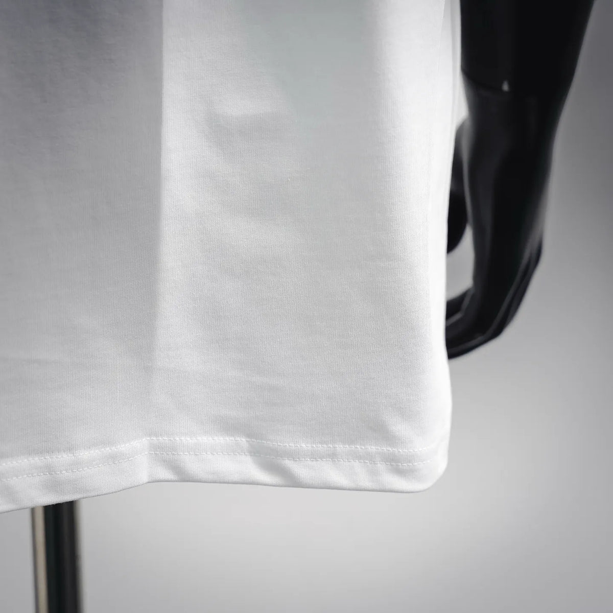 White LOEWE short-sleeve T-shirt hem close-up