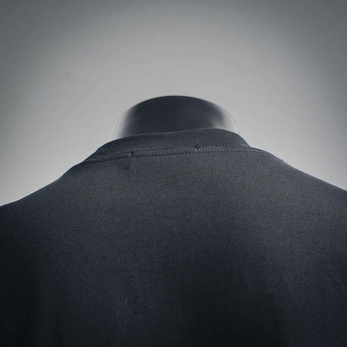 Black LOEWE T-shirt collar and shoulder seam detail