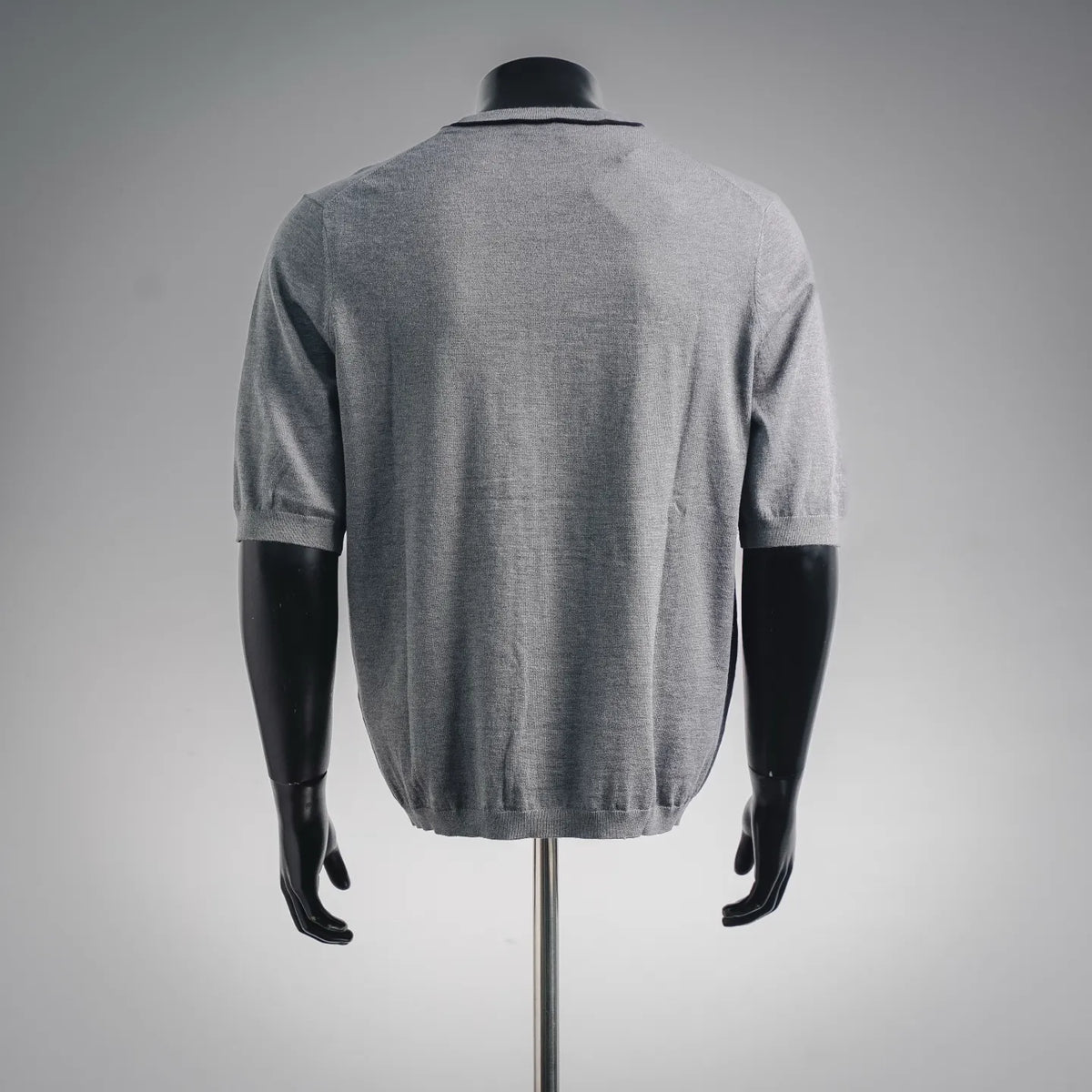 Men's LOEWE crewneck knit top, gray, back view