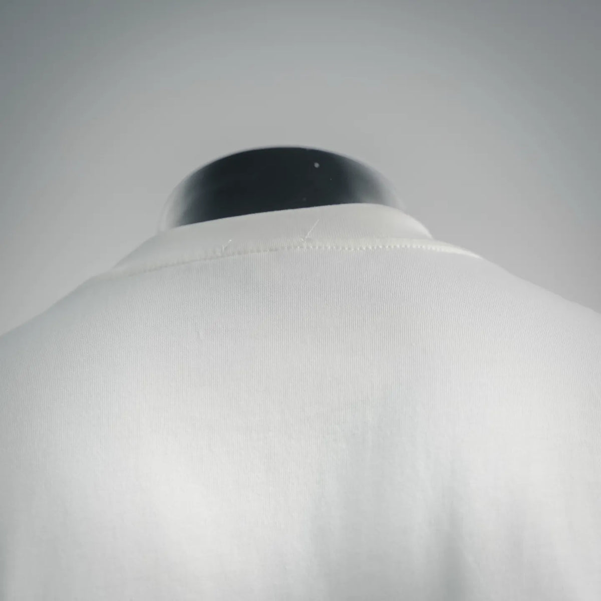 White T-shirt collar and upper back, plain