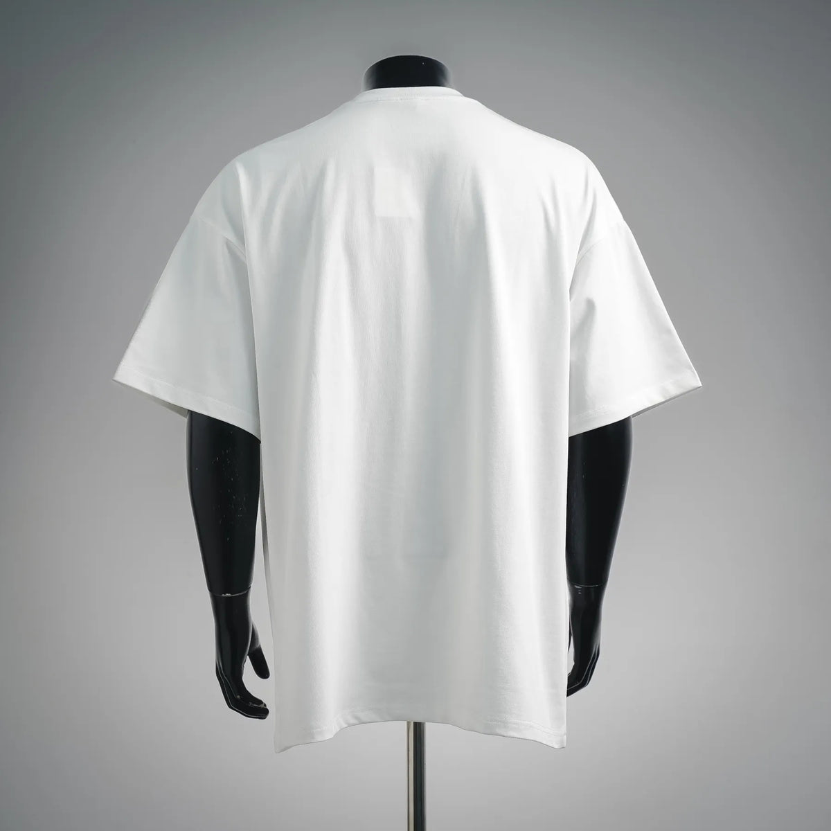 White LOEWE short-sleeve T-shirt, back view, plain design on mannequin