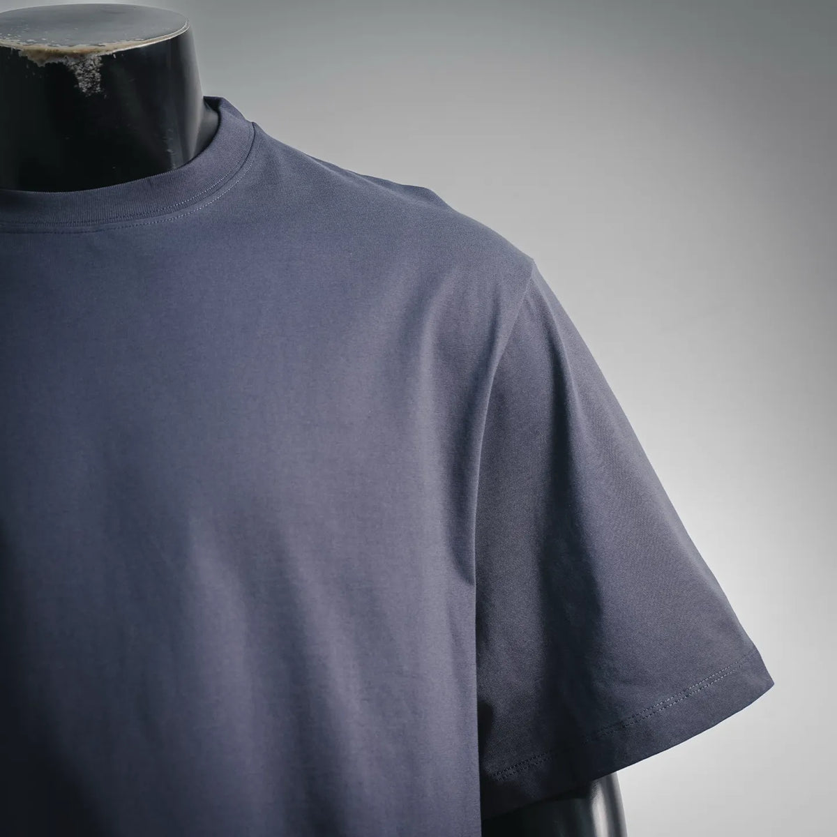 LOEWE crewneck short-sleeve T-shirt, close view of chest and sleeve