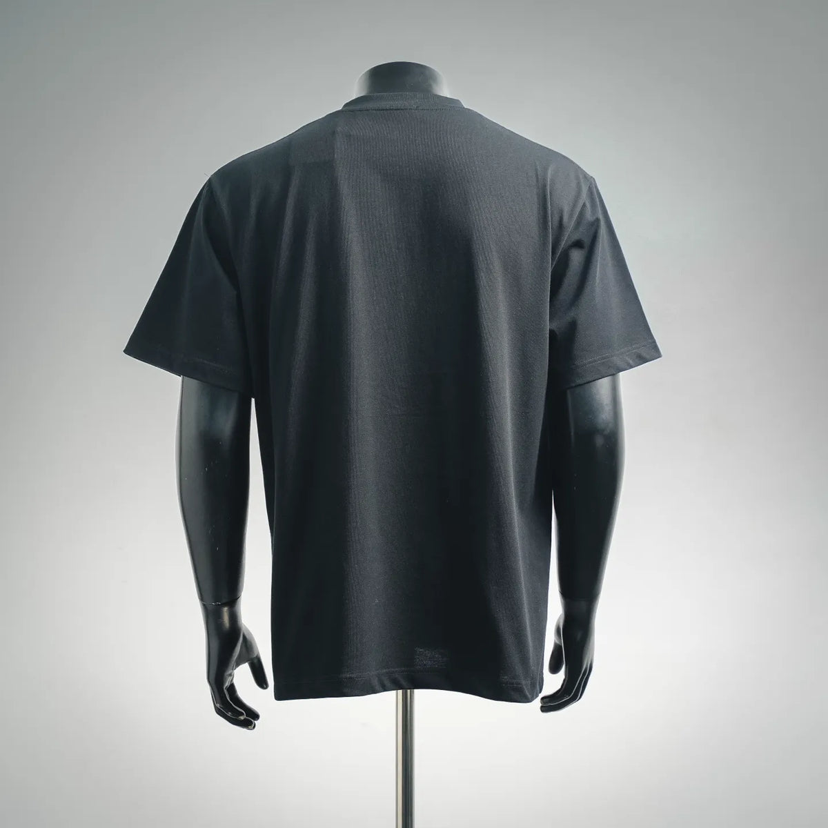 LOEWE dark T-shirt back view with short sleeves and crew neck