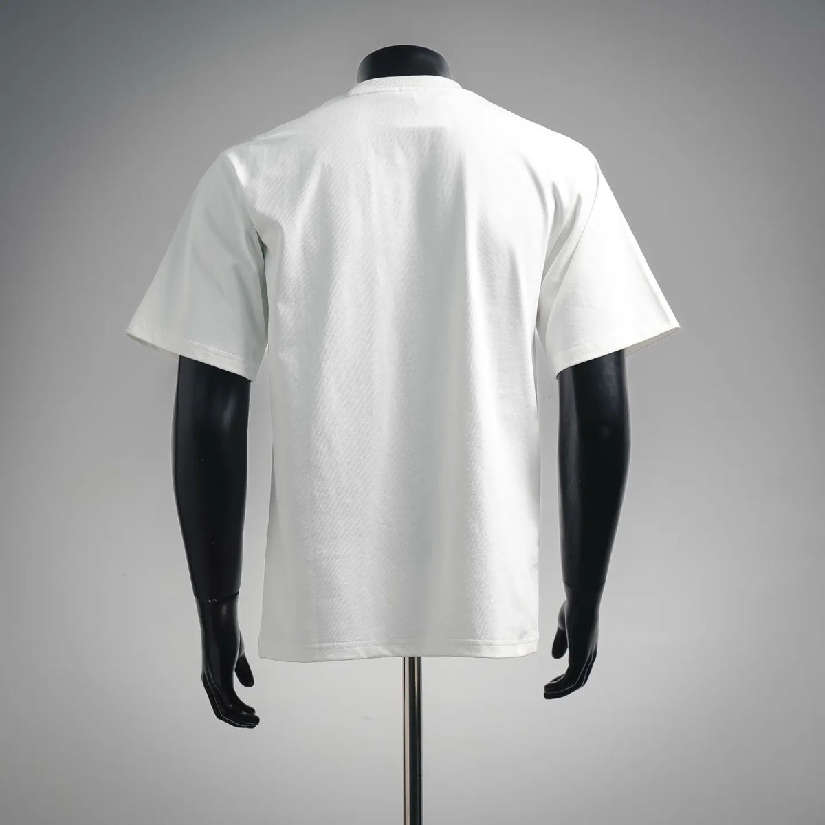 White LOEWE T-shirt, back view, short sleeves and crew neck