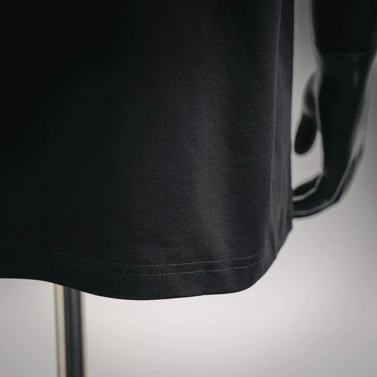 Black LOEWE T-shirt hem with visible stitching