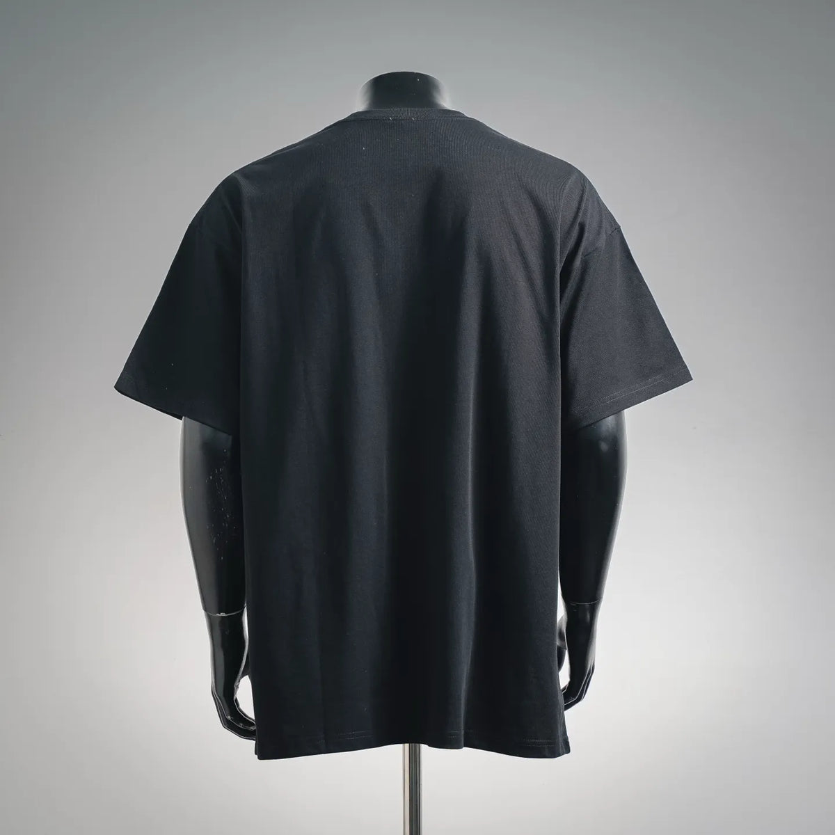 Black LOEWE short-sleeve T-shirt, plain back view on mannequin.