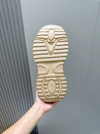 Moncler sneaker outsole, beige tread with circular logo detail