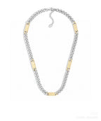 Dior chain necklace with silver-tone link chain and small logo clasp