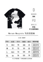 Maison Margiela graphic T-shirt with size chart