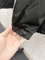 Prada black jacket sleeve cuff with snap button
