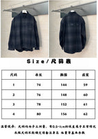 Balenciaga long-sleeve shirt size chart, R codes with length and chest measurements