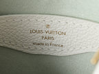White leather bag patch with Louis Vuitton Paris and made in France