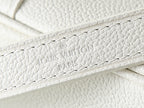 White leather strap with Louis Vuitton Paris embossing
