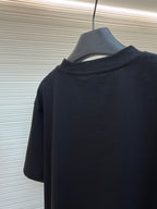 Dark navy short-sleeve T-shirt back view with crew neck
