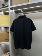 Burberry short-sleeve polo shirt, dark navy, back view