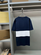 Burberry short-sleeve T-shirt, plain navy back with wide white band