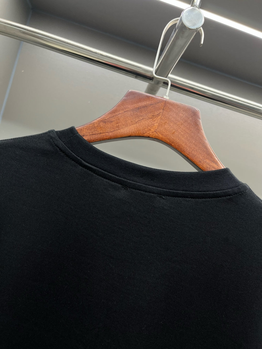 Black Burberry T-shirt crew neck on hanger