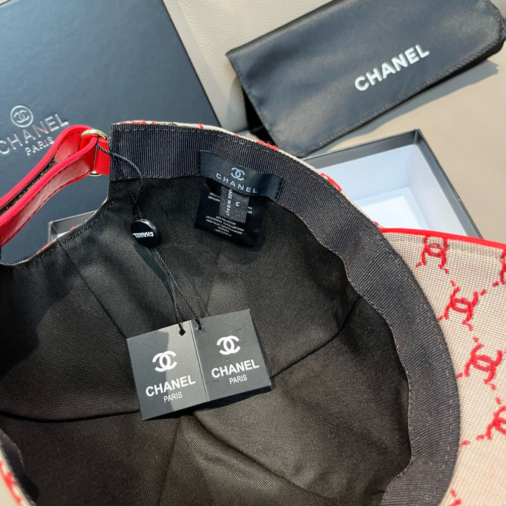 Inside of baseball cap showing black fabric lining and attached tags