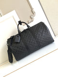 Louis Vuitton monogram duffel bag, black with top handles and side straps