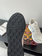Louis Vuitton women's sneaker outsole, black tread with Louis Vuitton branding