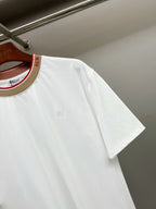 Burberry white short-sleeve T-shirt with small side logo