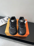 Dior ladies sneakers, black lace-up with textured upper and thick sole