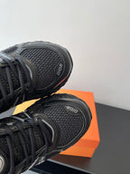 Dior ladies sneakers heel, black textured upper with Dior emblem