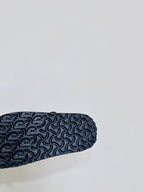 Dior sandals outsole, dark textured rubber tread underside