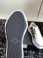 White sneaker outsole tread with black grip pattern