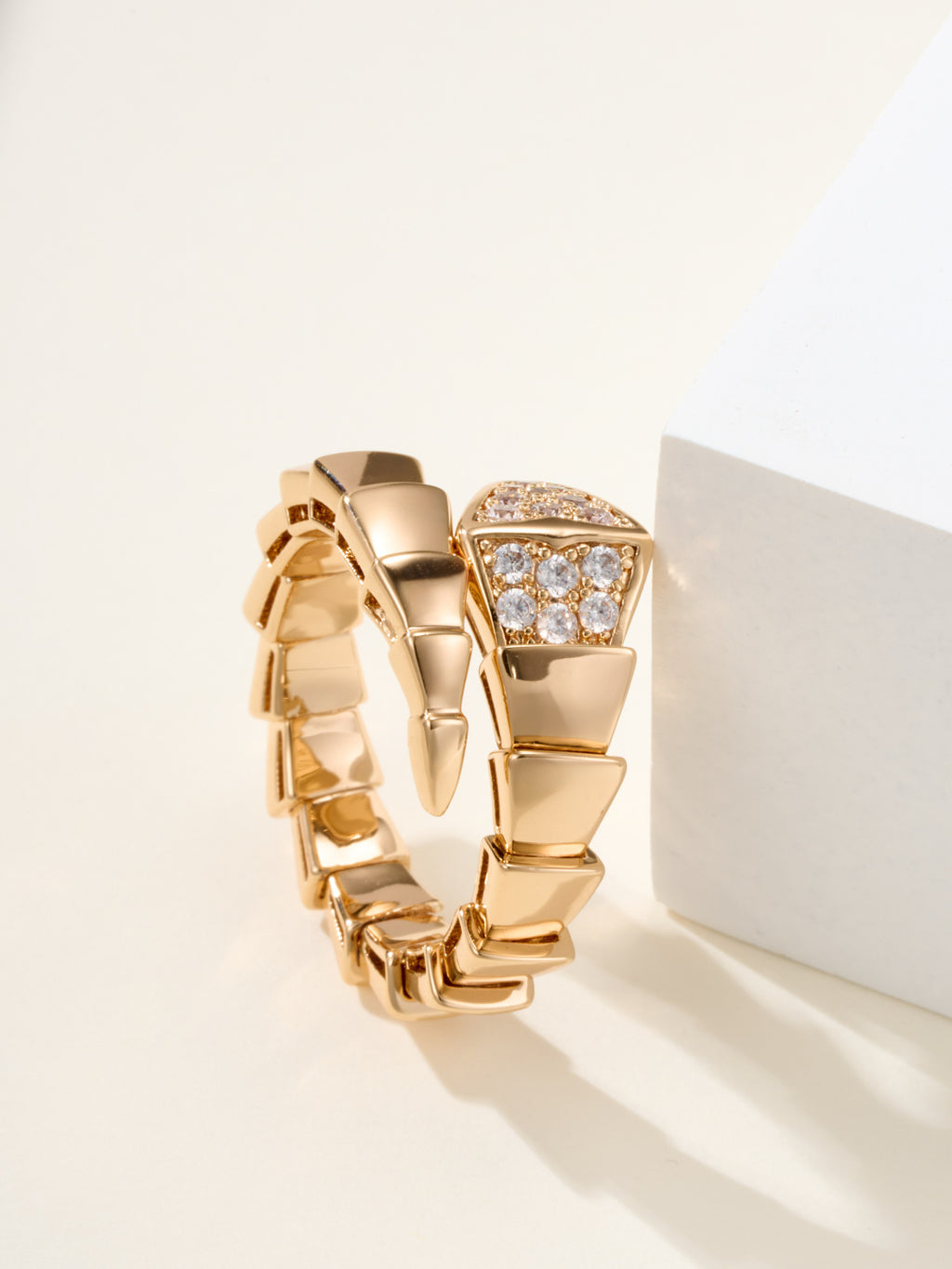 Bvlgari watch, gold-tone cuff-style bracelet with square pavé panels