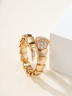 Bvlgari watch, gold-tone cuff-style bracelet with square pavé panels