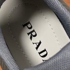 Prada unisex sneakers inner heel label with PRADA text on white lining