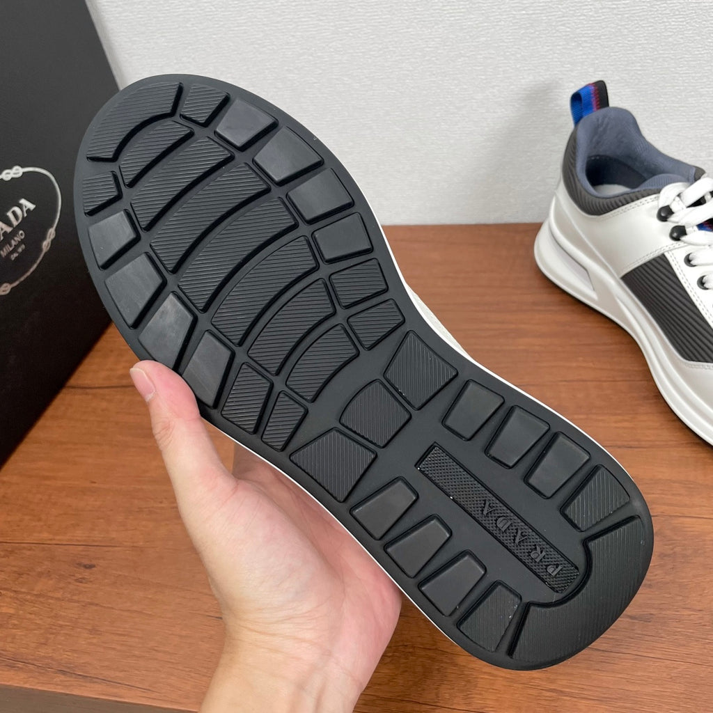 Prada unisex sneakers rubber outsole, black tread with geometric grip pattern