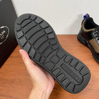 Prada unisex sneaker outsole, textured tread pattern, black rubber sole