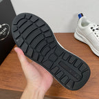 Prada unisex sneakers outsole, black rubber tread sole with embossed grid pattern