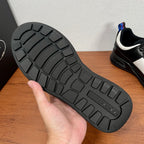 Prada unisex sneaker outsole, black rubber tread with grid and raised channels
