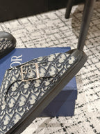 Dior slide sandal with buckle strap on Oblique logo print
