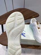 Burberry white leather sneaker outsole, textured tread pattern