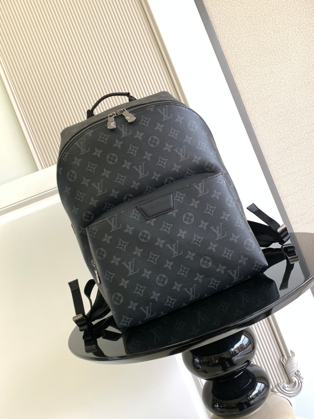 Louis Vuitton monogram backpack with top handle and two front straps