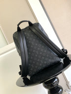 Louis Vuitton monogram backpack back view with wide shoulder straps