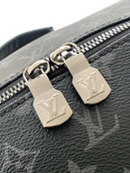 Louis Vuitton monogram bag zipper pull with two LV padlock charms