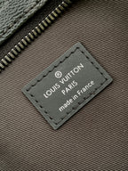 Louis Vuitton monogram bag Made in France logo leather label