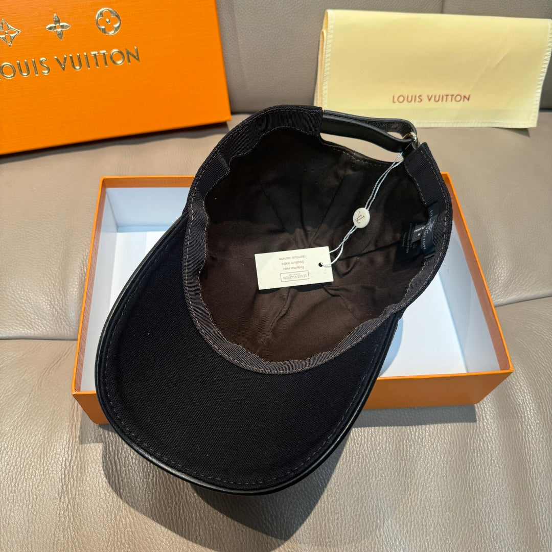 Louis Vuitton cap, black with interior lining and adjustable strap