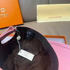 Louis Vuitton cap interior with black lining and adjustment strap