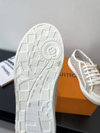 Louis Vuitton ladies sneaker outsole, textured tread with logo detail