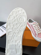 Louis Vuitton sneaker outsole, white rubber tread with heart emblem