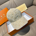Louis Vuitton monogram baseball cap, light beige/cream allover pattern